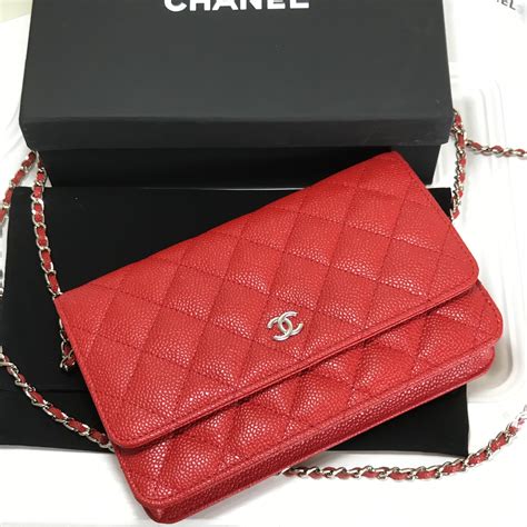 boy chanel wallet on chain red|chanel woc online shop.